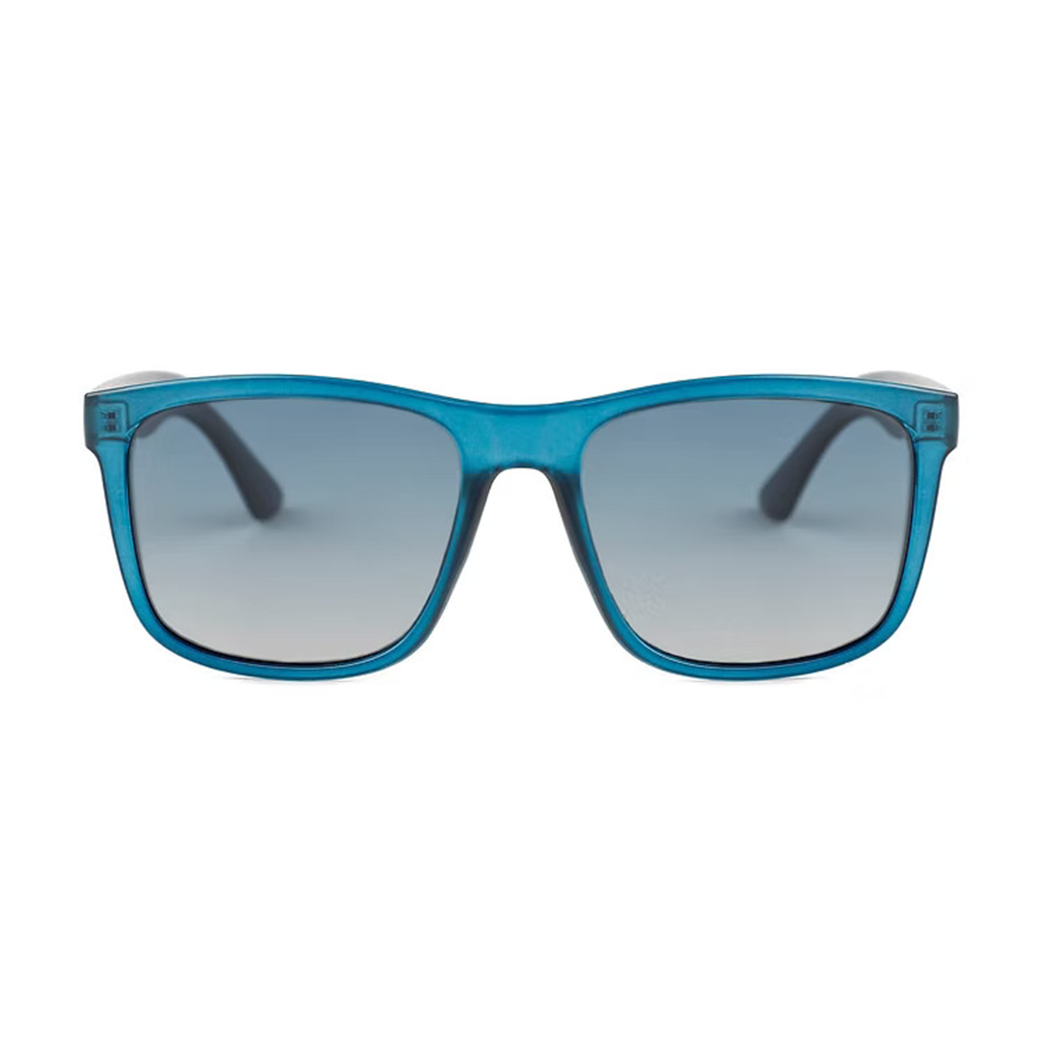 Lentes de sol modelo Bottle Chill en color azul mate con cristales polarizados negros - Camalens PET Reciclado