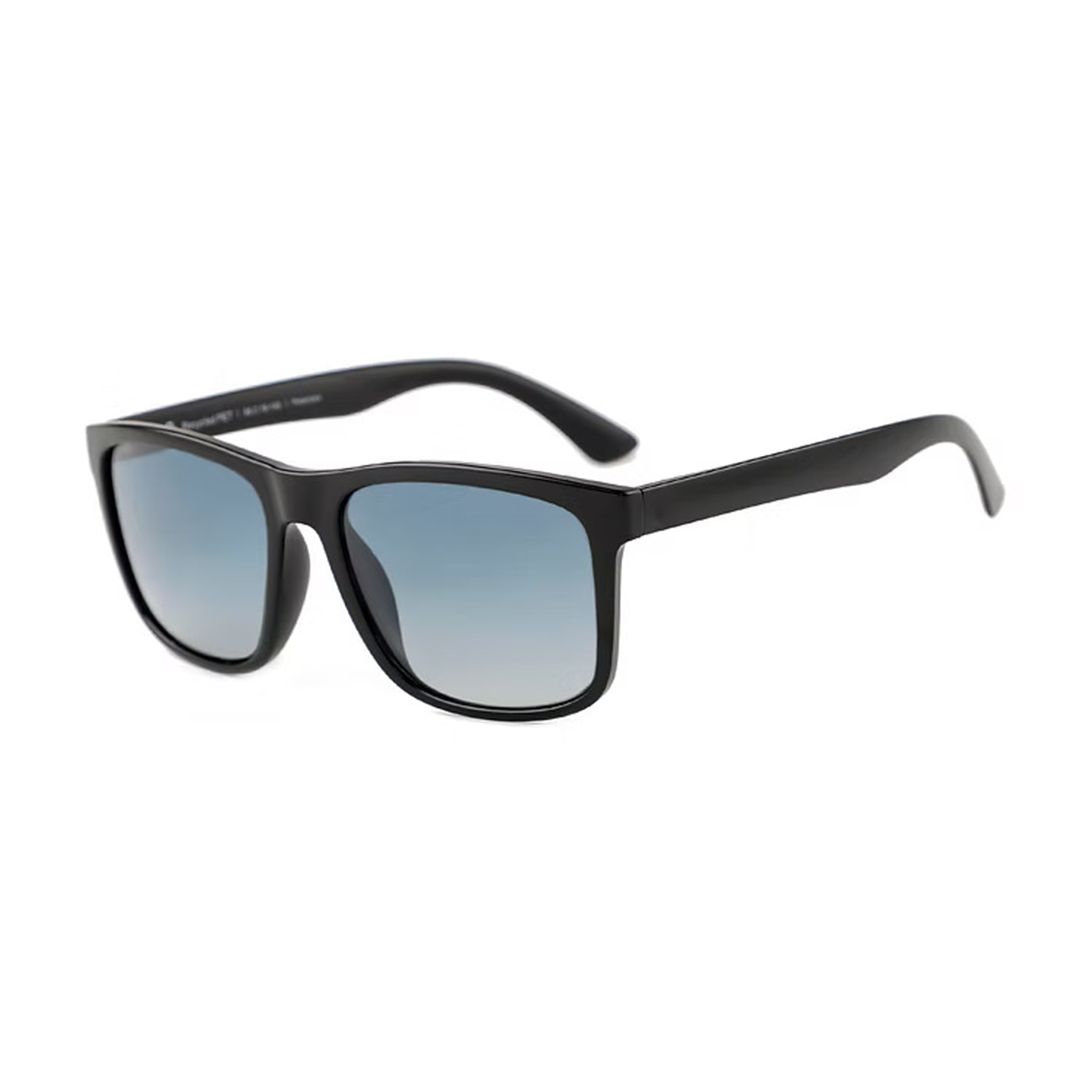 Lentes de sol modelo Bottle Chill en color negro mate con cristales polarizados negros - Camalens PET Reciclado