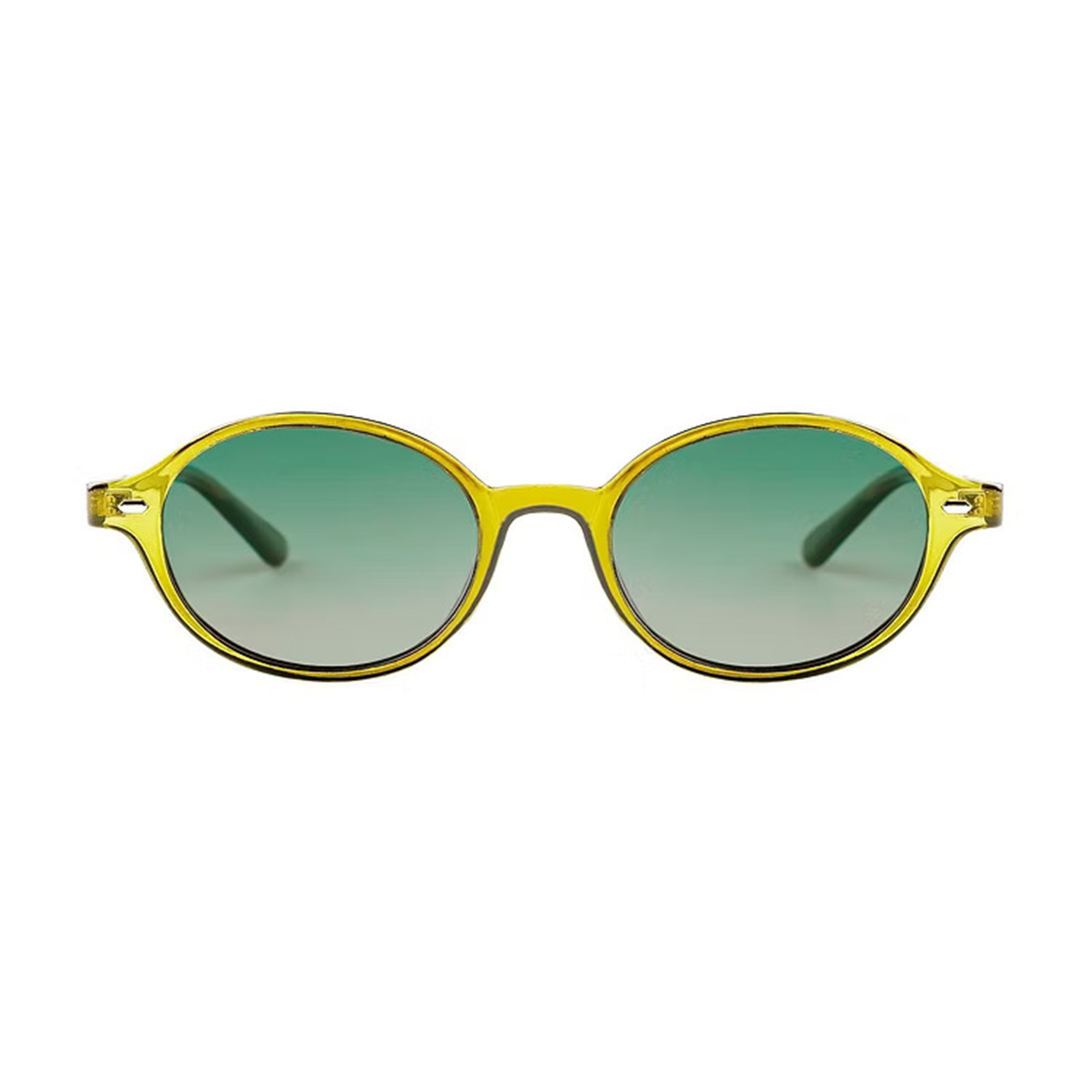 Lentes de sol modelo Bottle Chill en color verde oliva con cristales polarizados verdes - Camalens PET Reciclado