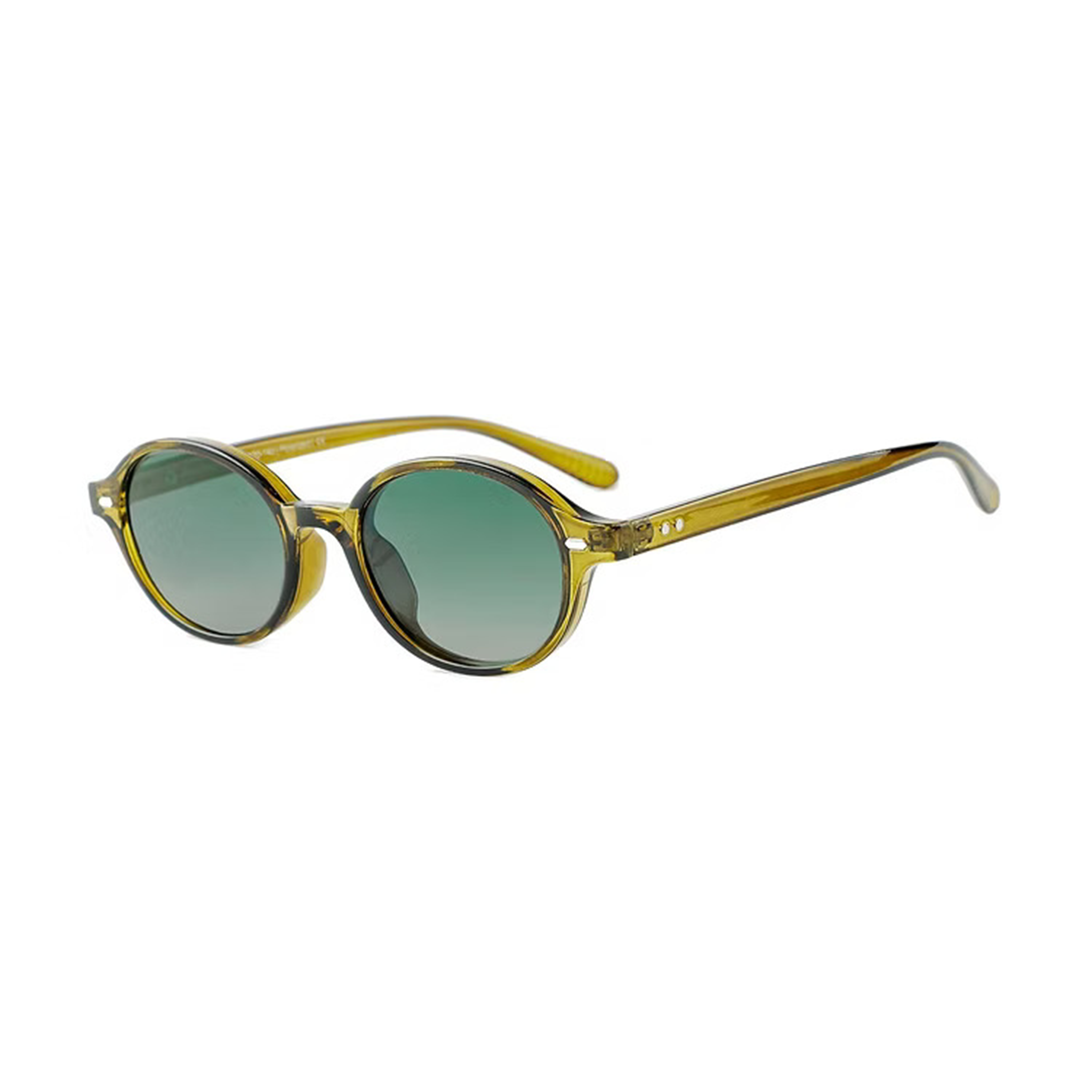 Lentes de sol modelo Bottle Chill en color verde oliva con cristales polarizados verdes - Camalens PET Reciclado