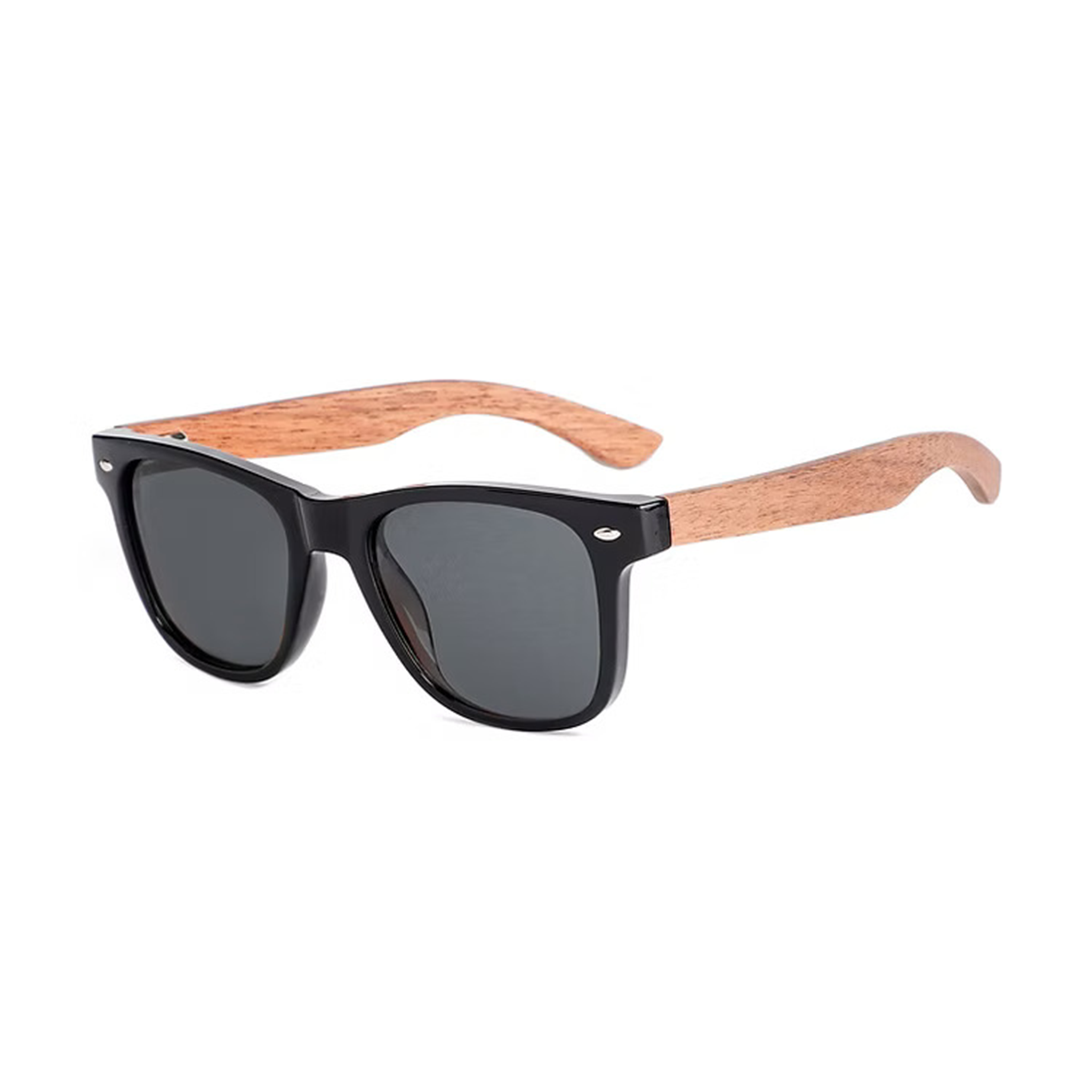 Lentes de sol modelo Holy Wood en color negro con cristales polarizados negro - Camalens PC + Madera certificada